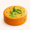 Persimmon ceramic incense burner with textured fruit design and green leaf lid for ritual home decor