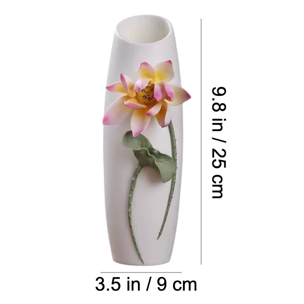 white ceramic floral relief vase dimensions 25 cm height decorative vase size guide