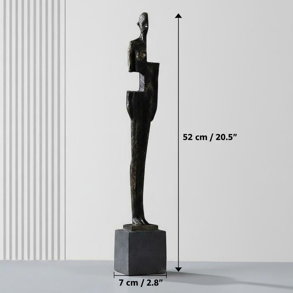 Large abstract figure sculpture with height dimensions