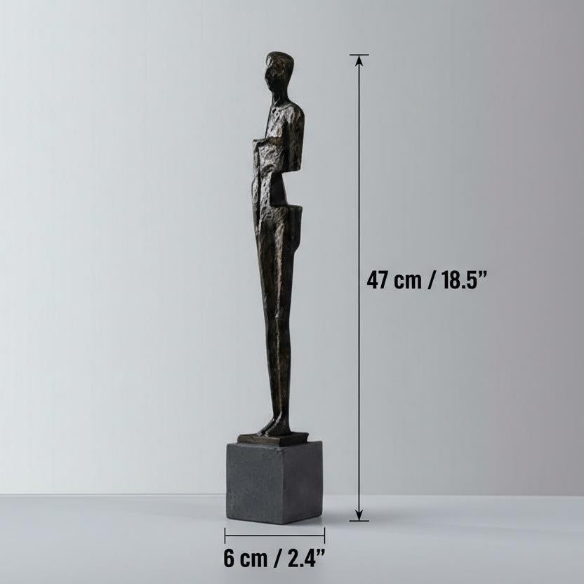 Medium abstract figure sculpture with height dimensions