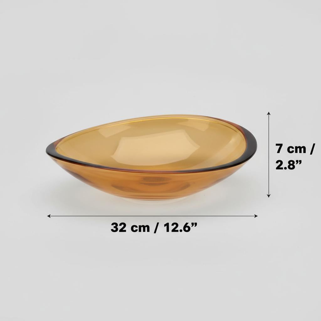 Dimension guide for large crystal bowl 32cm width