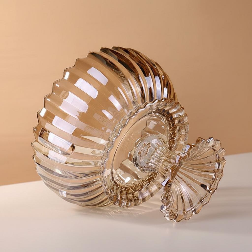 Bottom angled view showing pedestal base detail