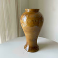 Amber Glazed Ceramic Baluster Vase