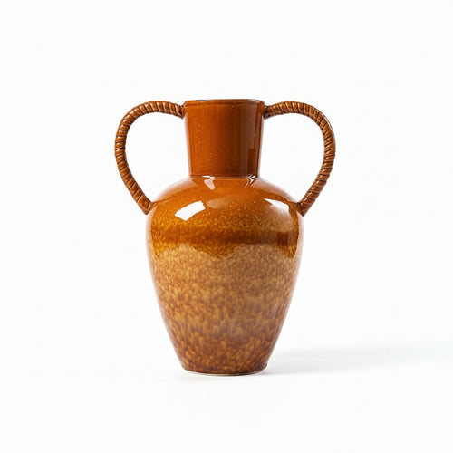 Amber glazed ceramic vase dimensions and scale