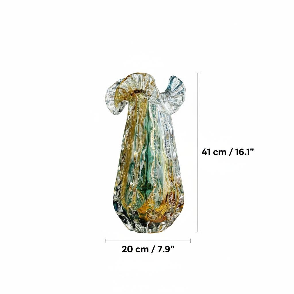 Dimensions of tall art glass vase