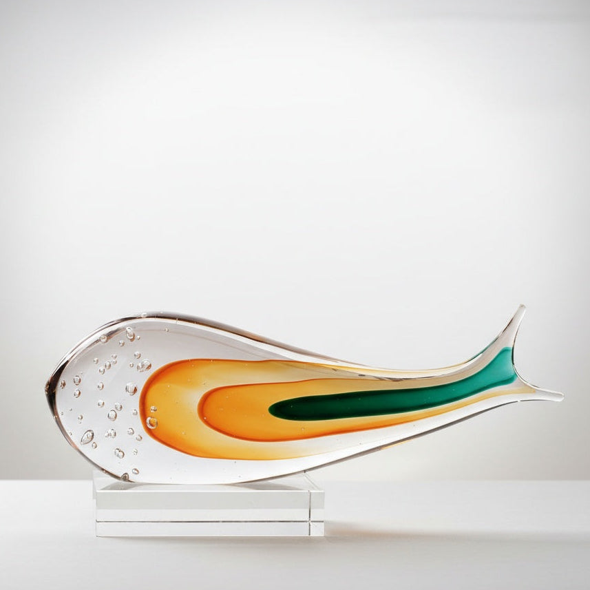 Back view showing teal tail detail