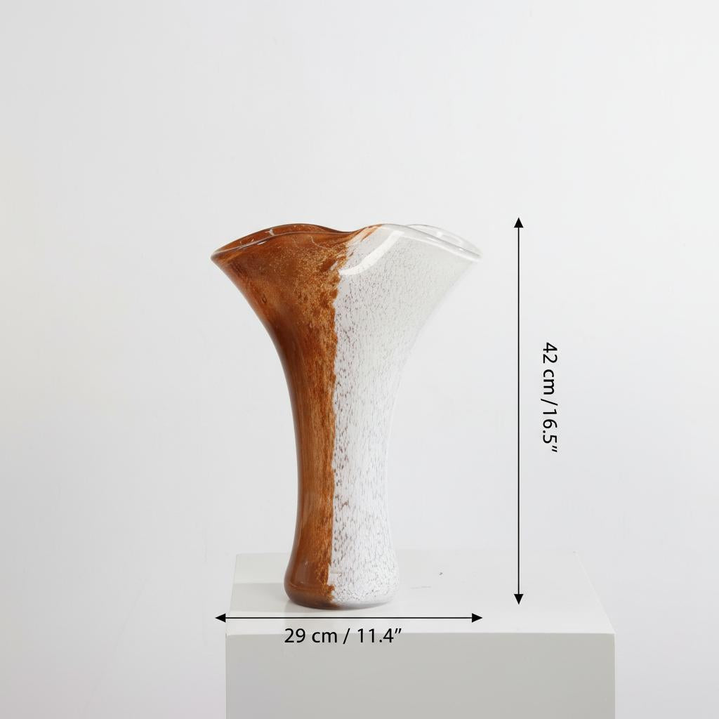 Large glass vase dimensions 29cm width 42cm height