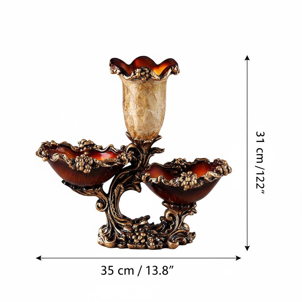 Dimension diagram showing width and height of the centerpiece