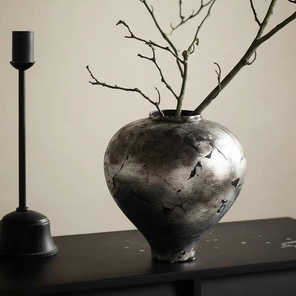 Dimensions overlay showing large vase width and height