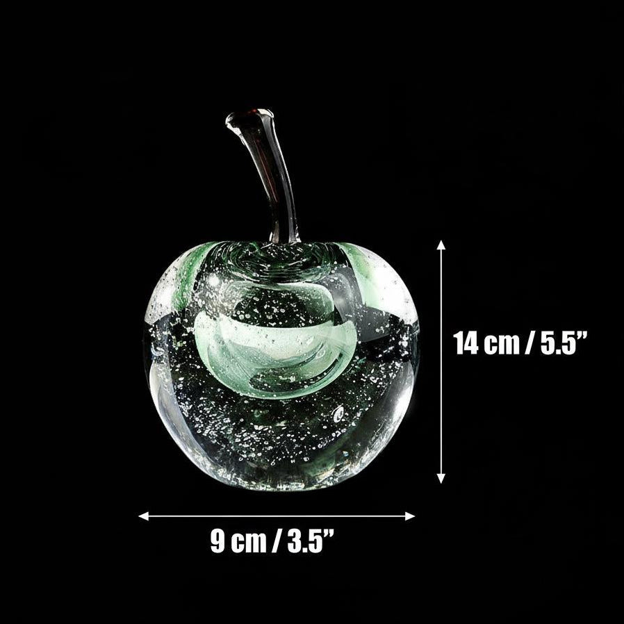 Dimensions of art glass pear sculpture 23cm height