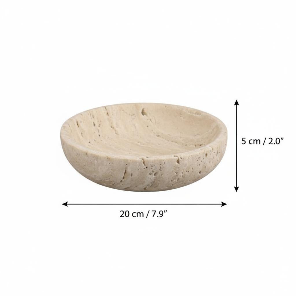 Dimensions of round stone bowl