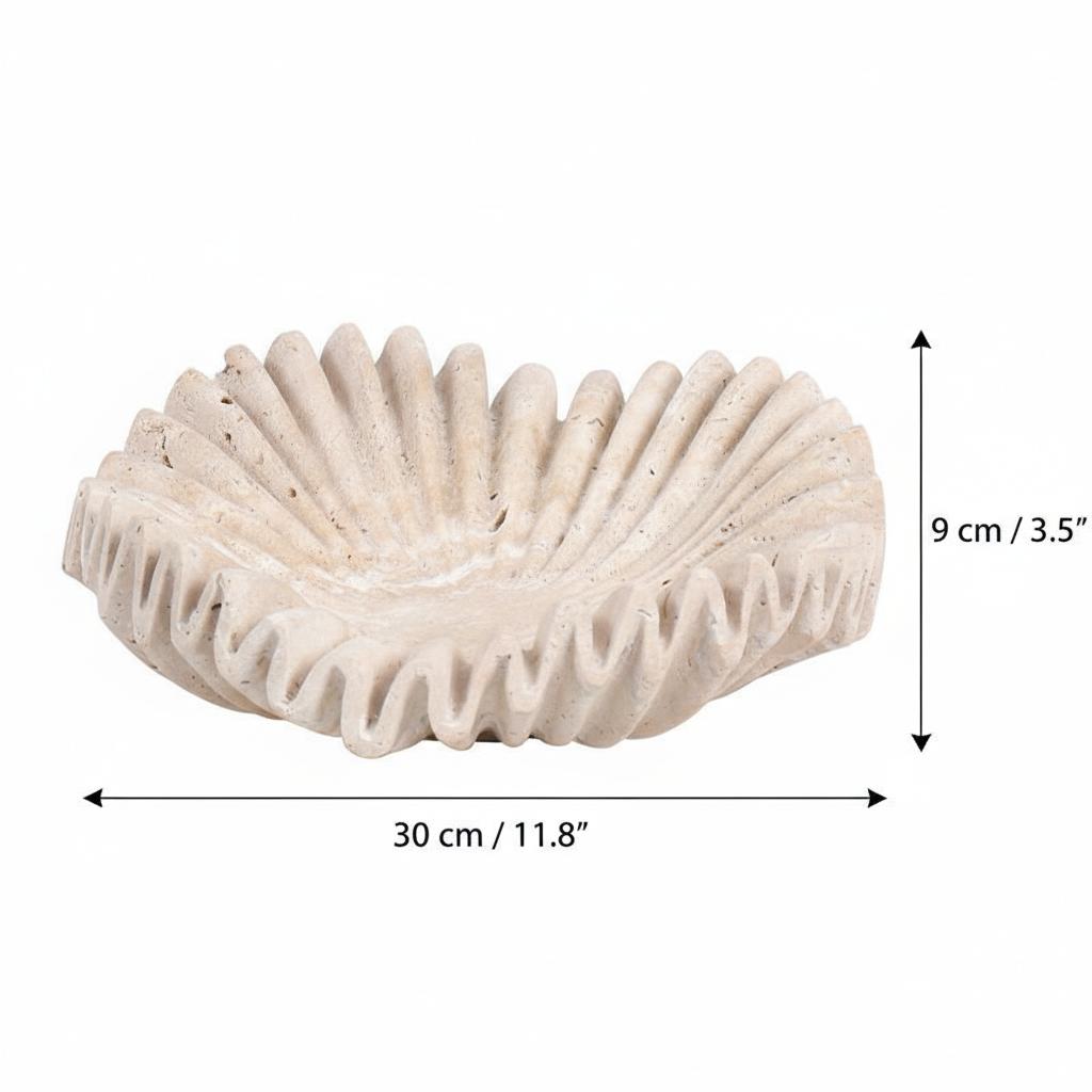 Large marble bowl dimensions with white background