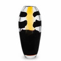 Dimensions of 32cm Black & Amber Glass Vase