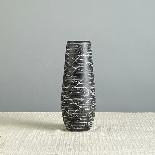 Black And White Ceramic Tapered Vase
