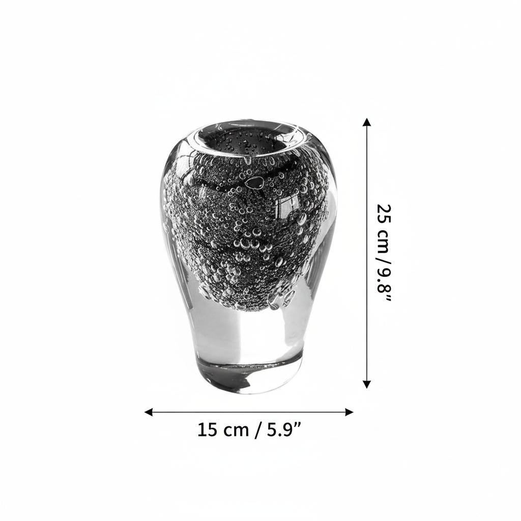 Dimension diagram of large glass vase