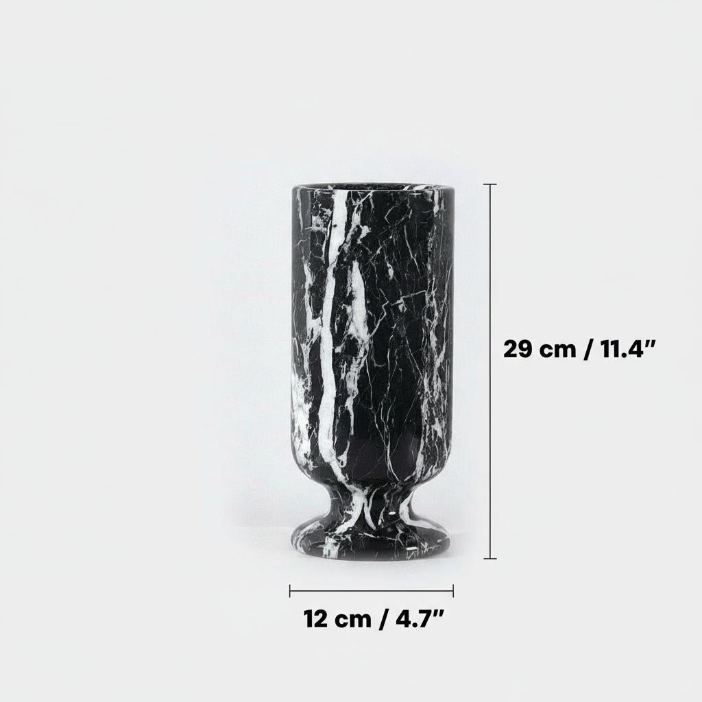 Large marble vase dimensions 29cm height