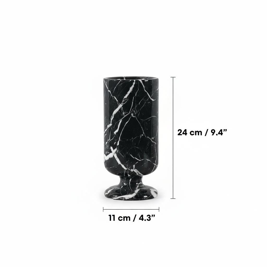 Medium marble vase dimensions 24cm height