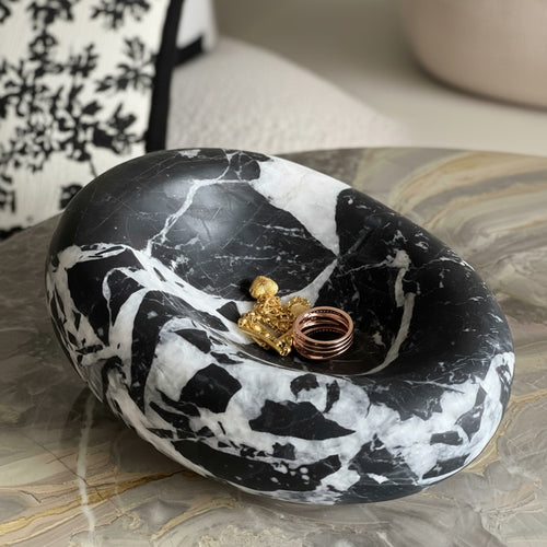 Marble Jewelry Catchall Bowl with Rings