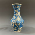Blue And White Ceramic Faceted Vase