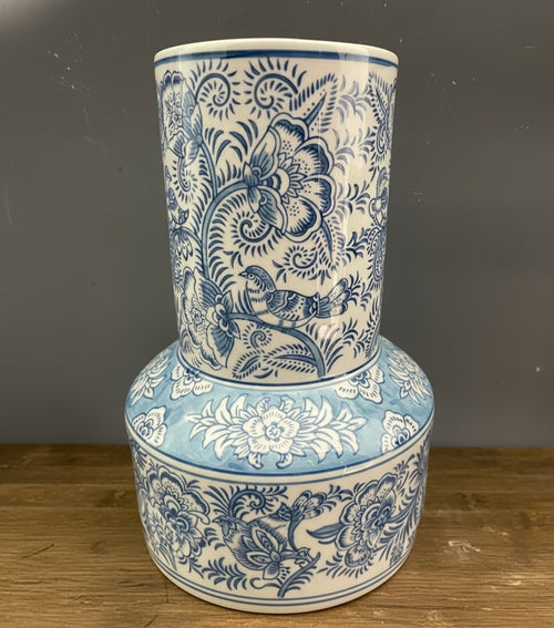 Blue And White Porcelain Cylindrical Vase