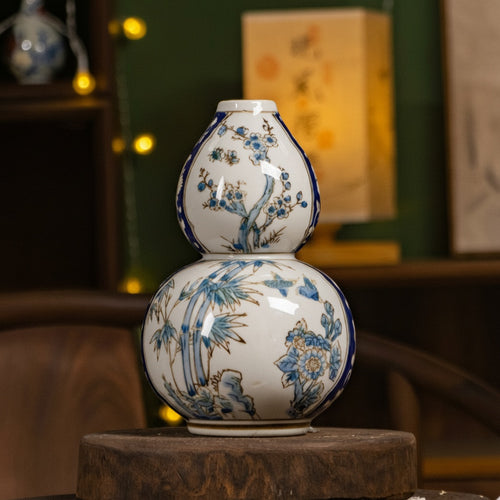 Blue And White Porcelain Double Gourd Vase