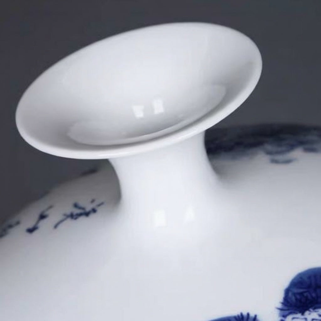 Blue And White Porcelain Landscape Vase