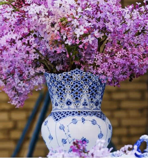 Blue And White Porcelain Pierced Vase