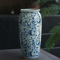 Blue And White Porcelain Tapered Vase