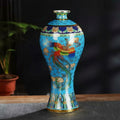 Blue Enamel Porcelain Tall Vase
