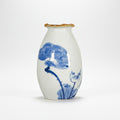 Blue Painted Porcelain Bud Vase