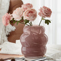 Blush Glass Undulating Vase