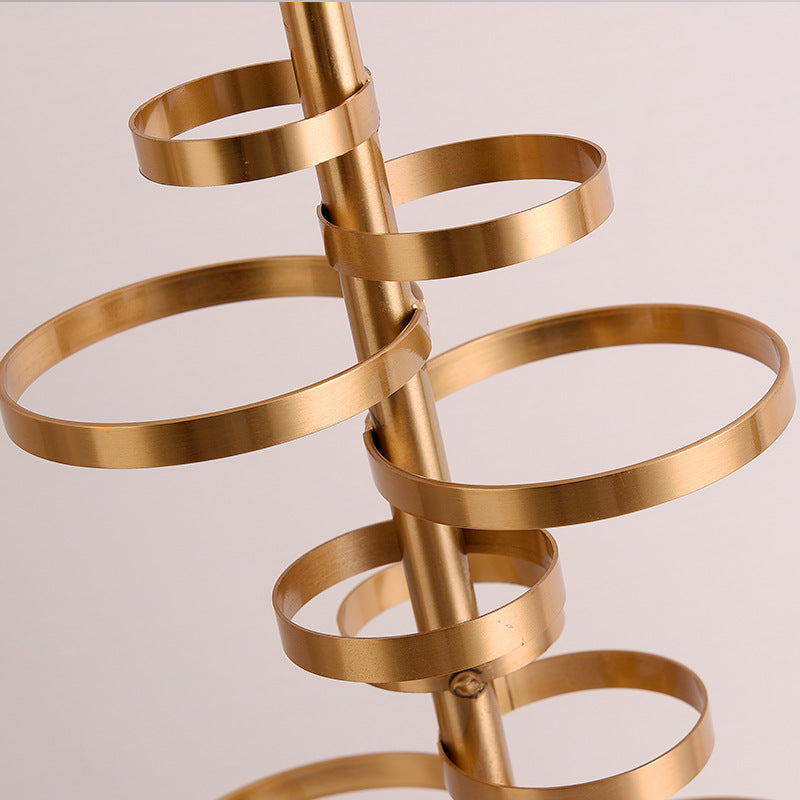 Detail of the brass spiral ring stem design