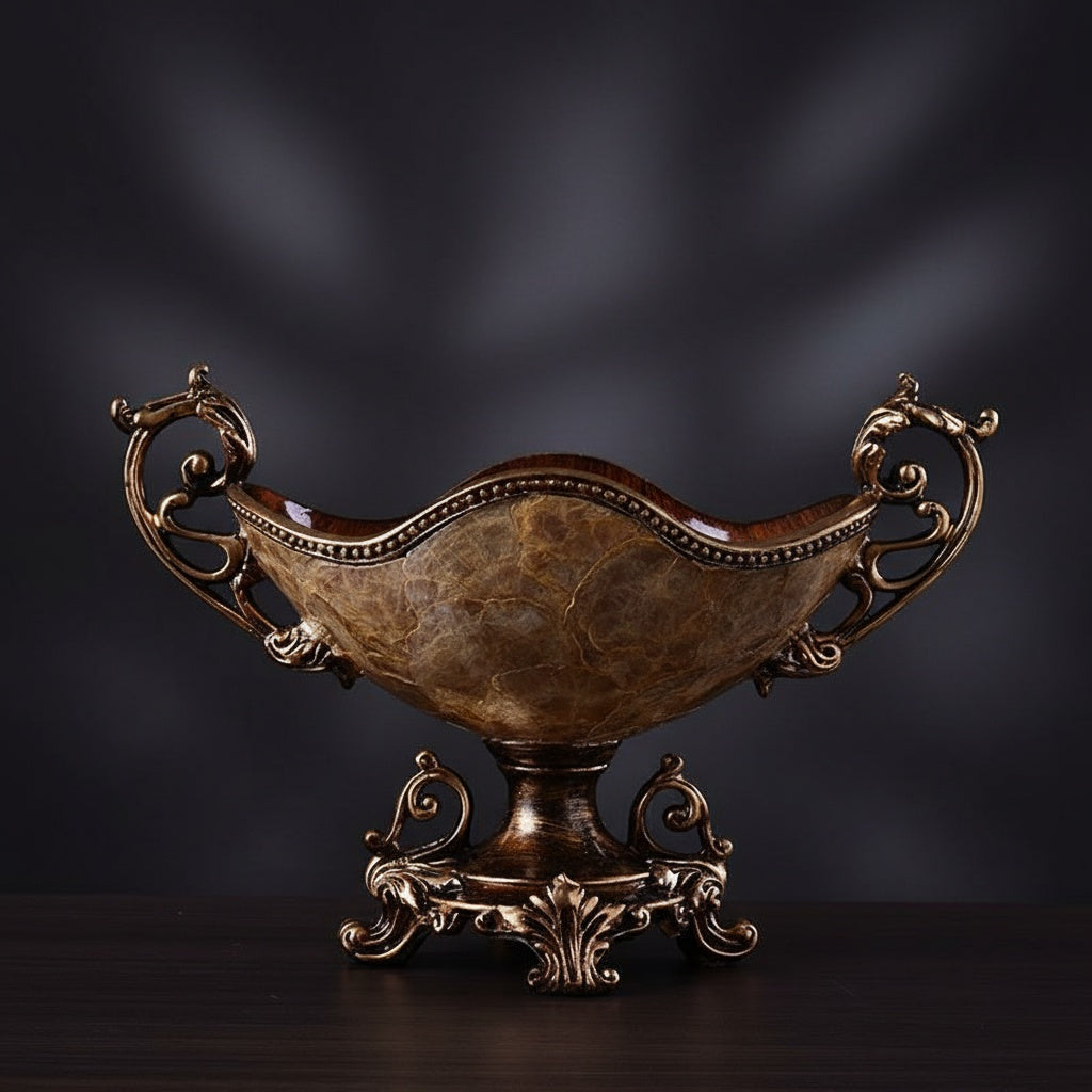 Bronze Finish Oval Centerpiece Bowl