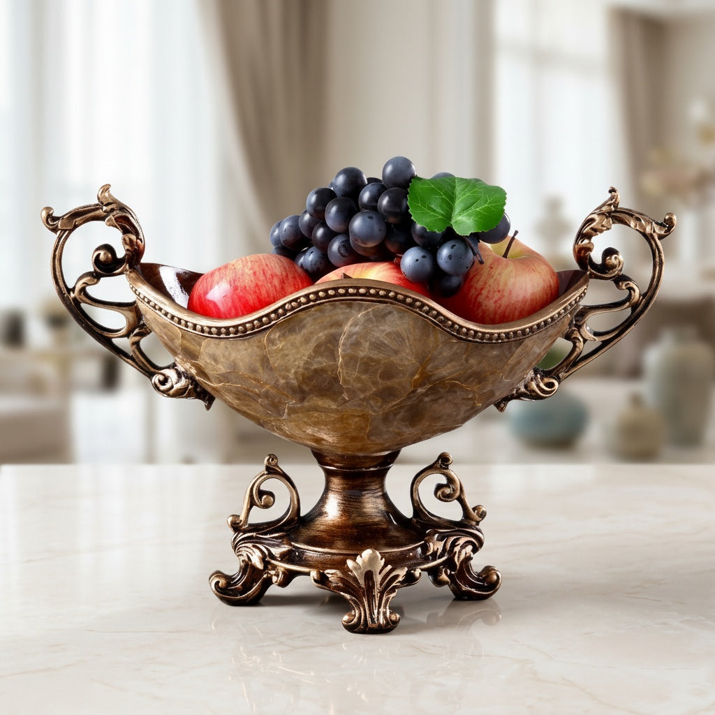 Bronze Finish Oval Centerpiece Bowl