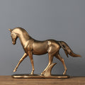 Bronze Finish Striding Horse Sculpture