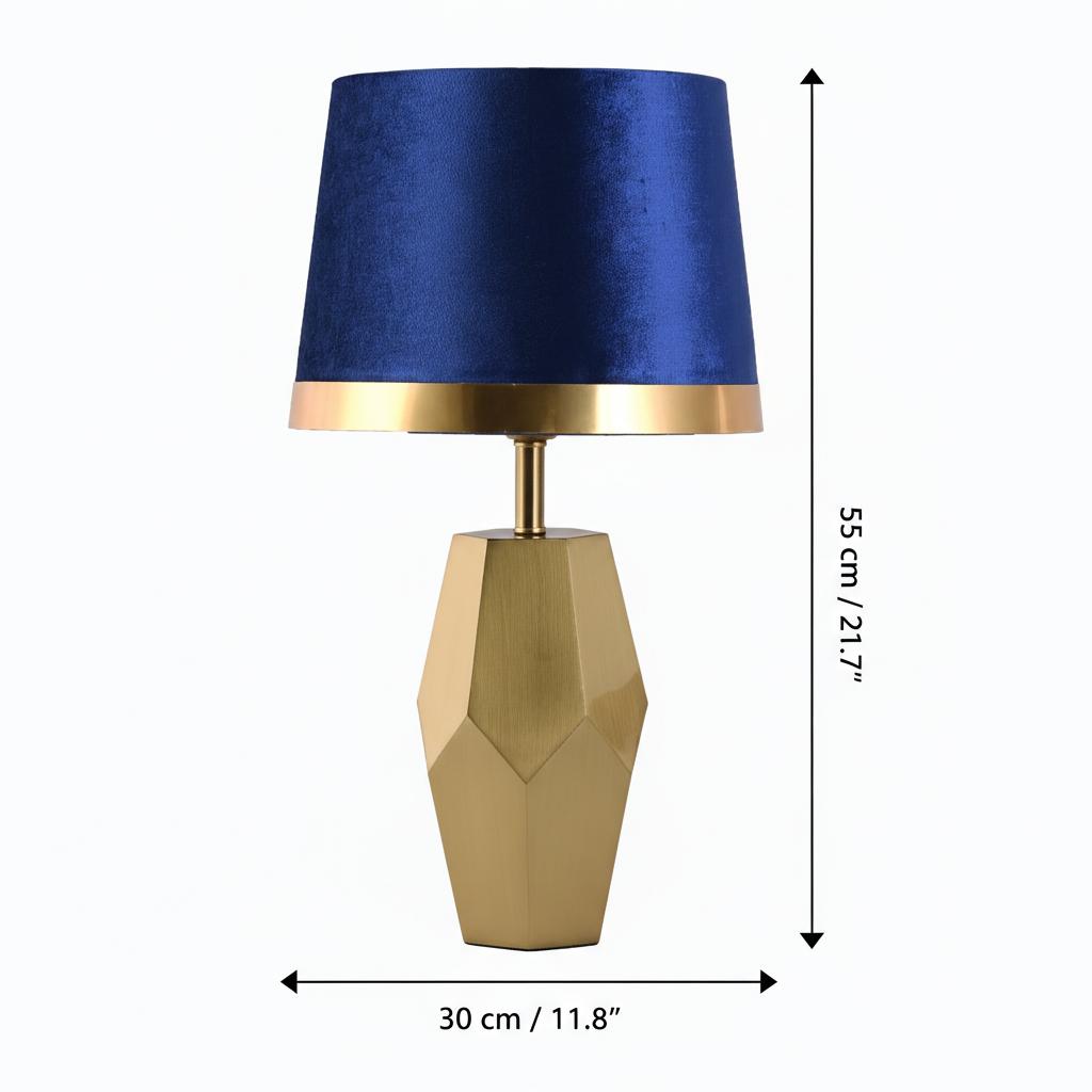 Dimensions diagram of the table lamp