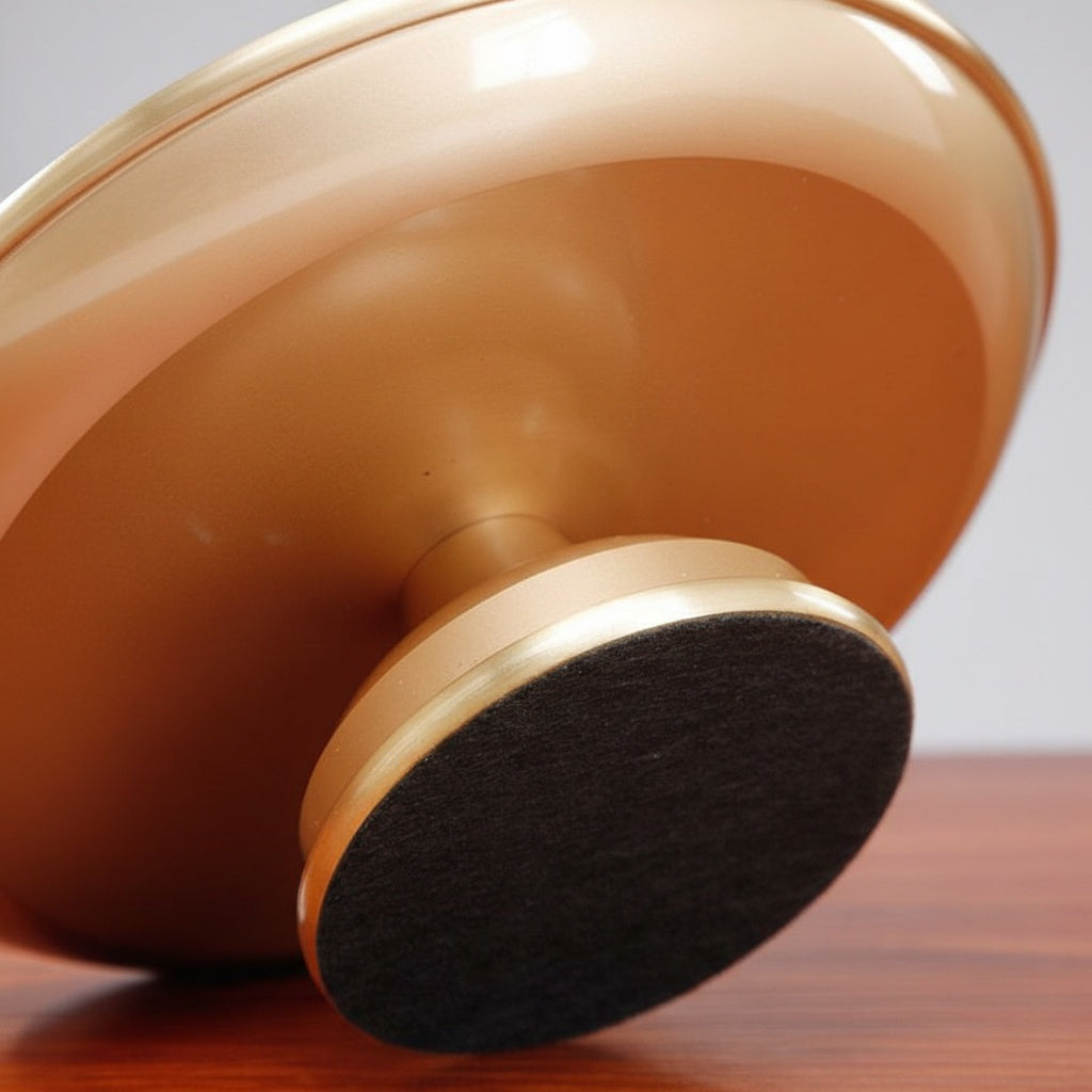 Close up of pedestal base with protective felt pad