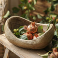 Carved Wood Organic Centerpiece Bowl