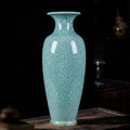Celadon Mosaic Glazed Ceramic Tall Baluster Vase