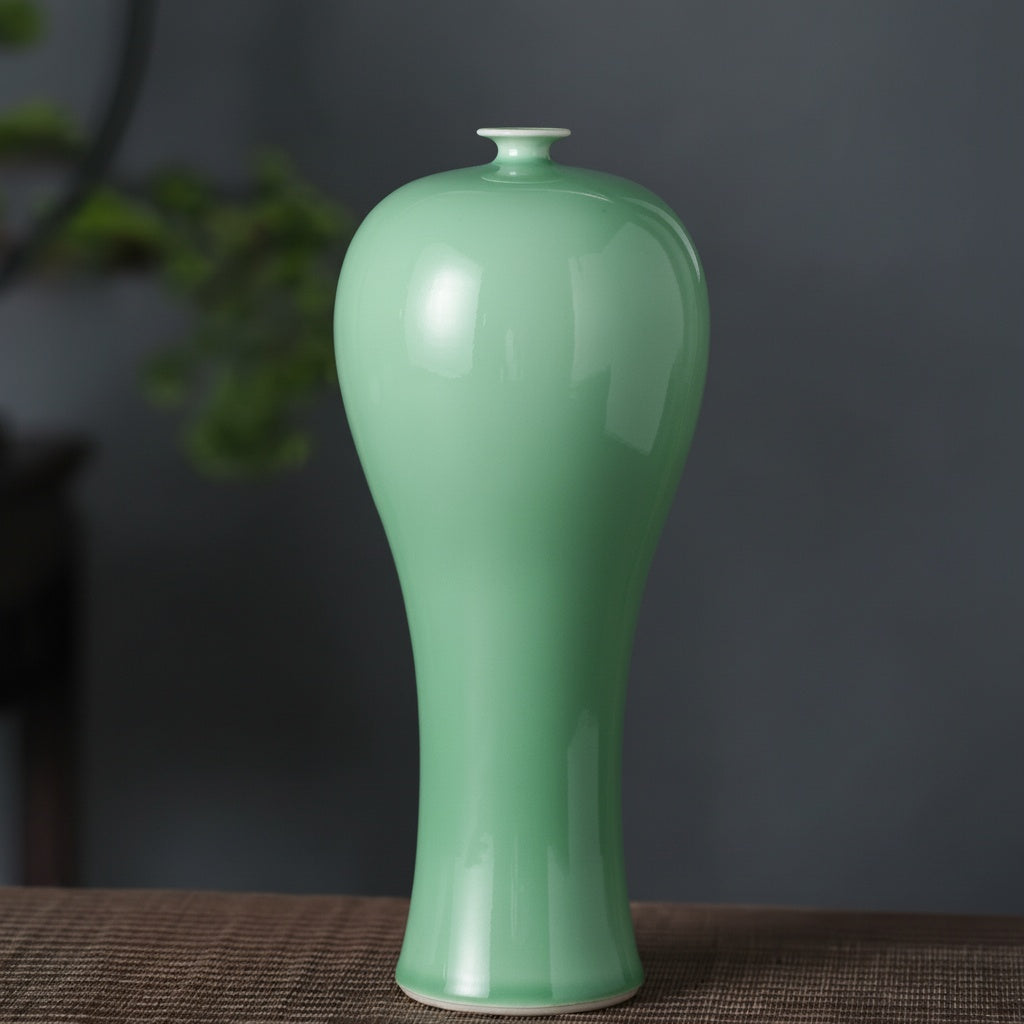 Celadon Porcelain Curved Vase