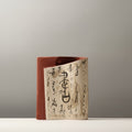 Ceramic Calligraphy Scroll Vase