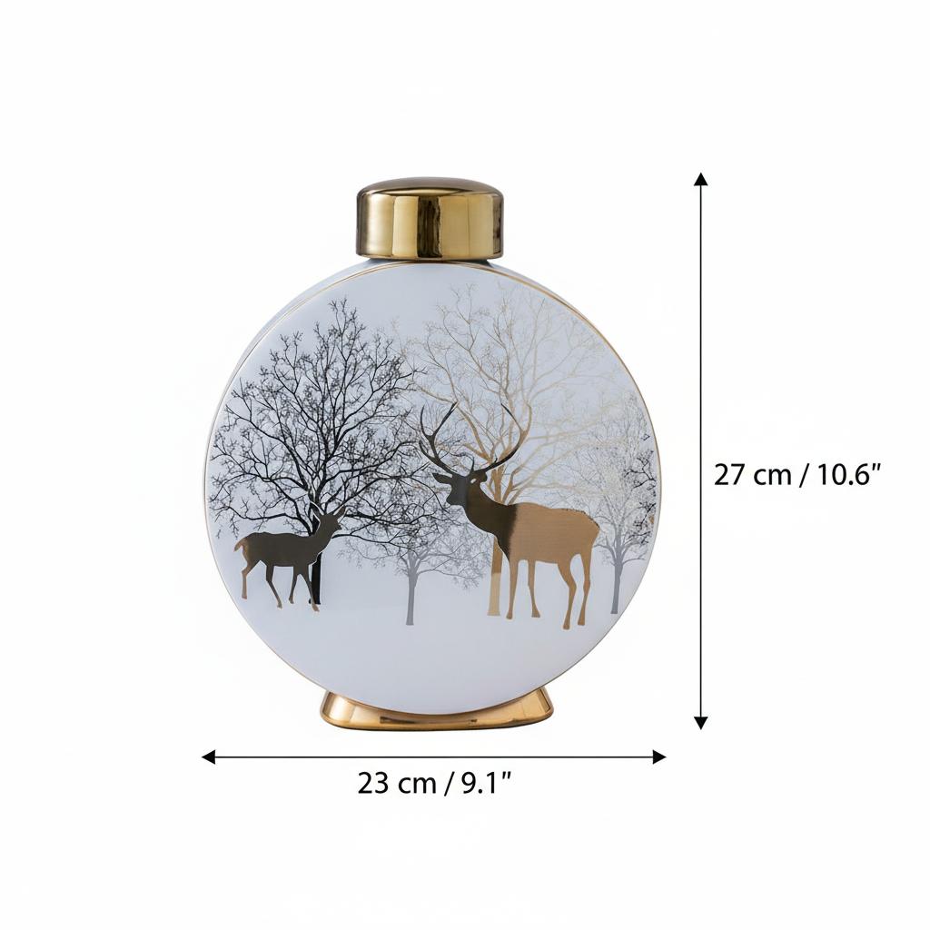 Large ceramic vase dimensions with gold base