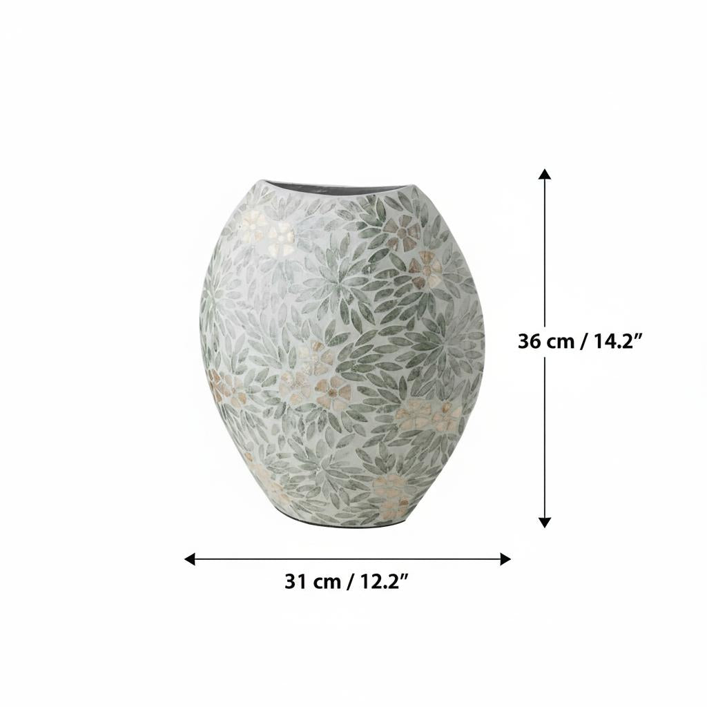 Large vase dimensions 36cm height 31cm width