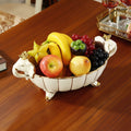 Ceramic and Gold Finish Elephant Handle Centerpiece Bowl
