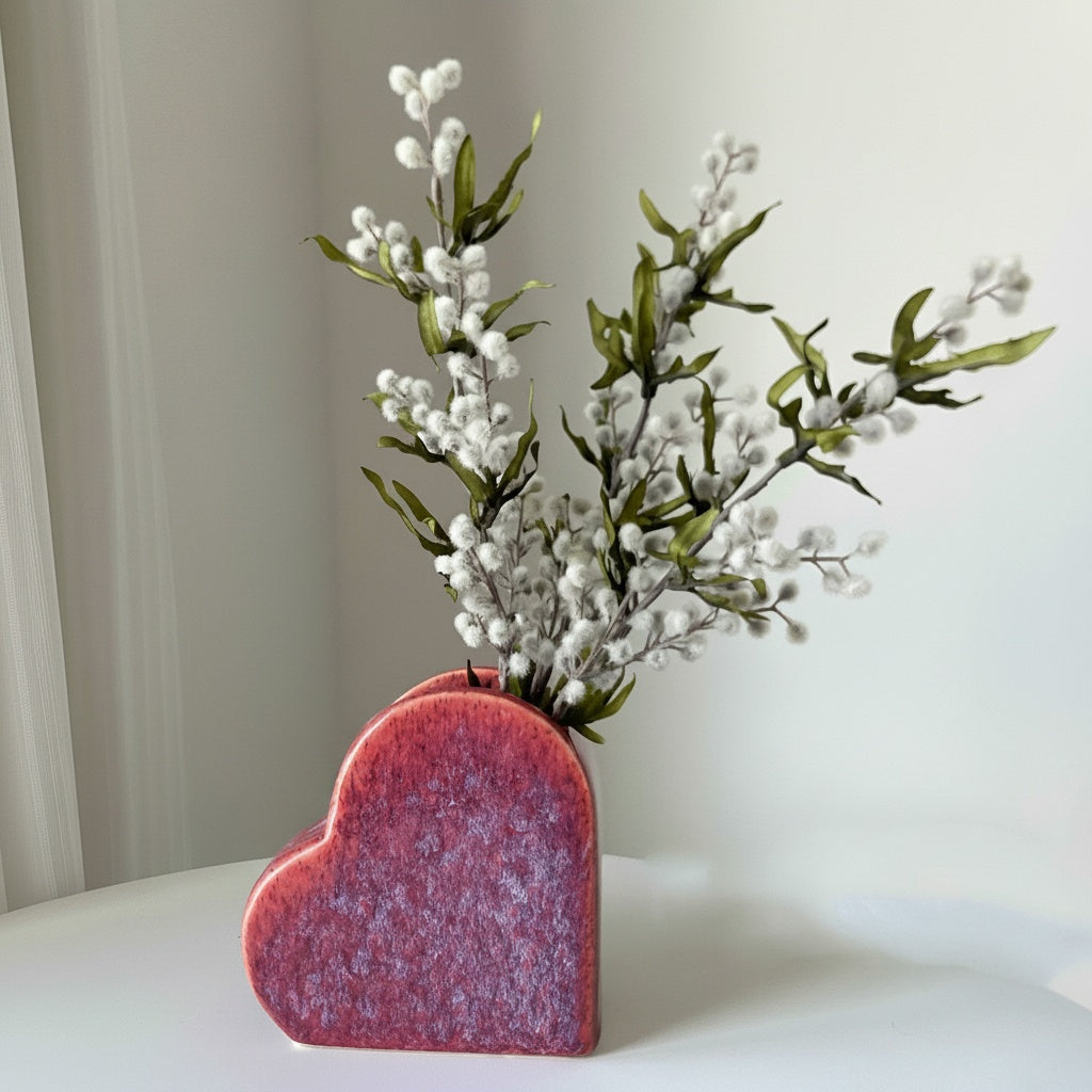 Ceramic Heart Shaped Vase