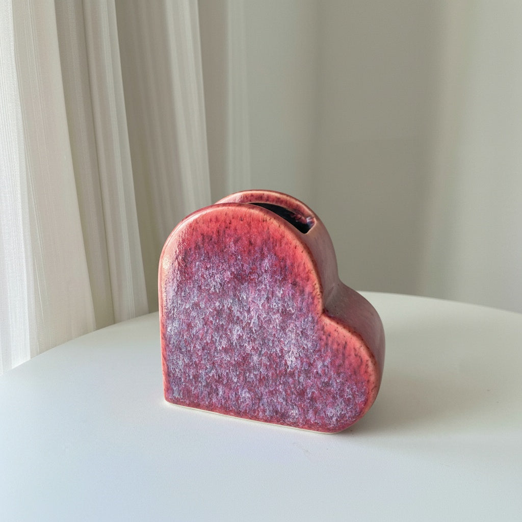 Ceramic Heart Shaped Vase