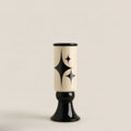 Ceramic Patterned Pedestal Vase Front View