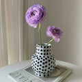 Ceramic Polka Dot Bulbous Vase