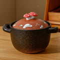 Ceramic Round Textured Casserole Pot 01