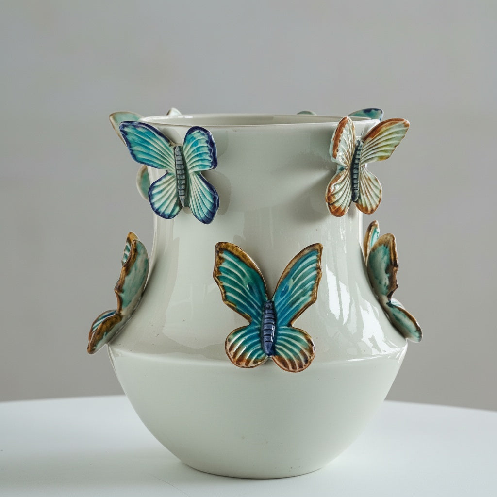 Ceramic Sculptural Butterfly Vase